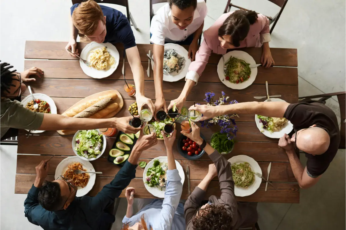 People having lunch